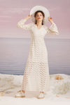 Flouncy Knit Maxi Dress