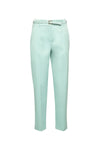 Mint Green Trousers With Straight Carrot Trotter Pockets