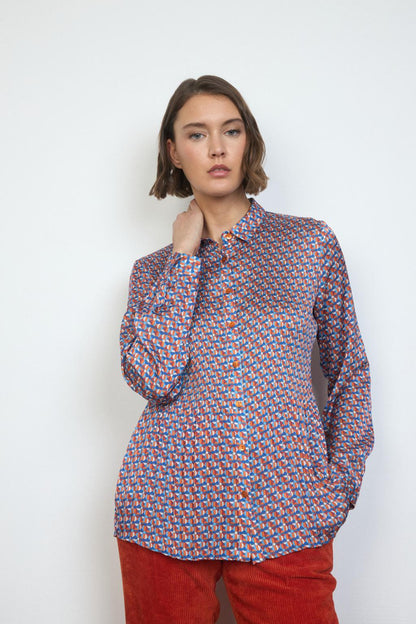 Orange Silver Shirt
