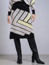 Geometric Stripe Knit Skirt