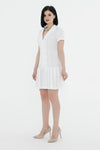 Pleated Mini A-Line Dress
