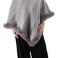 Faux fur zig zag wrap