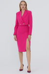 Magenta Short Jacket with Midi Dress