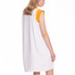 Ecru Mini Dress with Neck and Shoulder Details