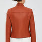 Rust Orange Women's Leather Jacket
