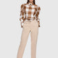 Mid Waist Classic Beige Carrot Trousers