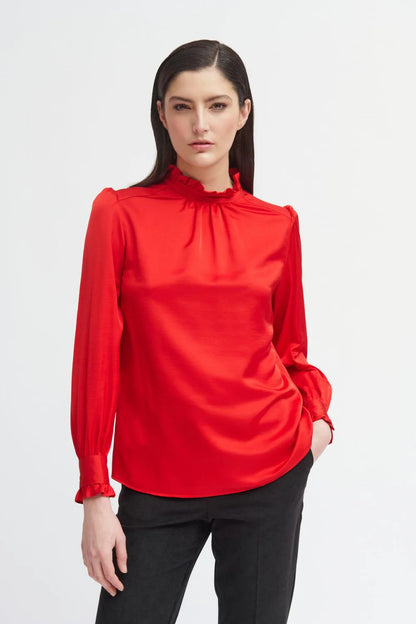 Red Pomo Blouse