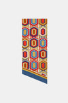 GEOMETRIC PATTERNED SILK SCARF