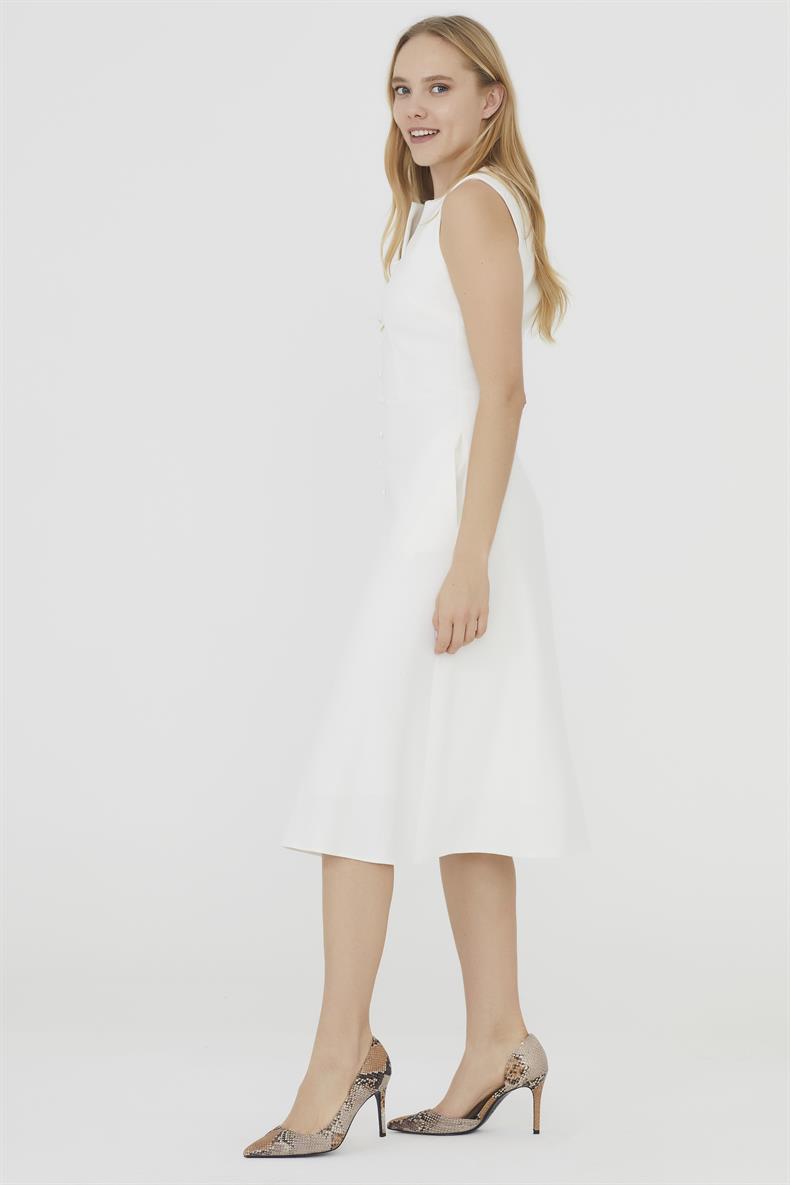 white midi aline dress Norah Boutique | Union Station, DC