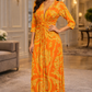Golden Sunset Twist Maxi Dress
