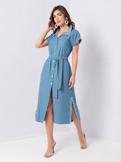 Pinstripe Breeze Dress