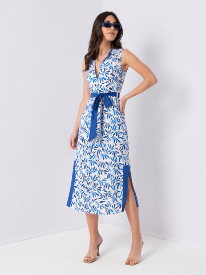 Blue Petal Midi Dress
