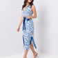 Blue Petal Midi Dress