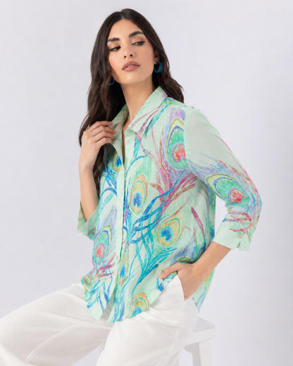 Mint Peacock Shirt