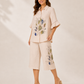 Natural Botanical Capri Pants