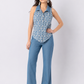 Blue Bloom Sleeveless Shirt