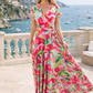 Coastal Bloom Wrap Dress
