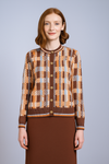 Caramel Geo Knit Cardigan