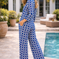 Blue Grid Elegance Set