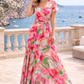 Coastal Bloom Wrap Dress