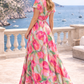 Coastal Bloom Wrap Dress