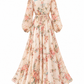 Romantic Floral Print Maxi Dress