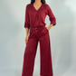 Wine Satin Pants