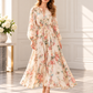 Romantic Floral Print Maxi Dress