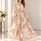 Romantic Floral Print Maxi Dress