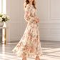 Romantic Floral Print Maxi Dress