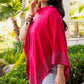 Embellished edge poncho