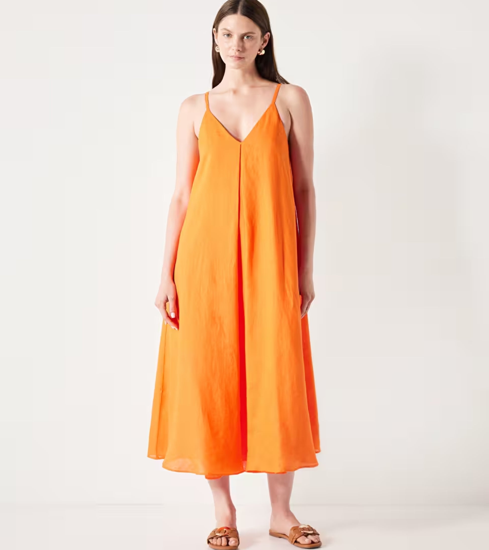 linen high low dress High Low Linen Dress / White