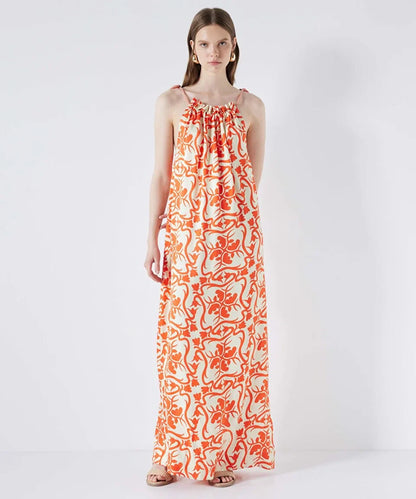 Patterned casual cut dress