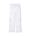 Embroidered linen blended pants
