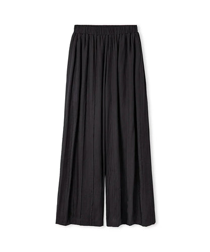 Textured wide leg fit pants