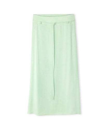 Slim-belted midi skirt