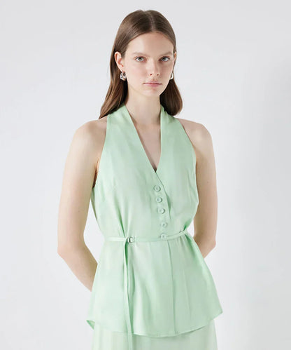 Thin belted blouse