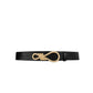 Belt with knot metal buckle