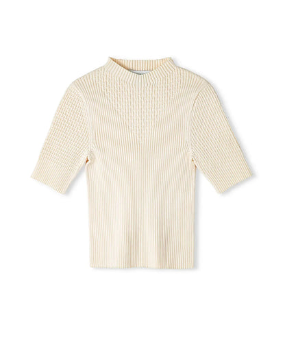 Textured High Neck Blouse