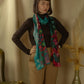 Large Cashmere Scarf Frida Turquoise