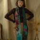Large Cashmere Scarf Frida Turquoise