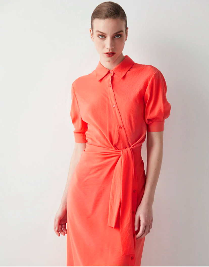 red midi shirt dress Norah Boutique | Union Station, DC
