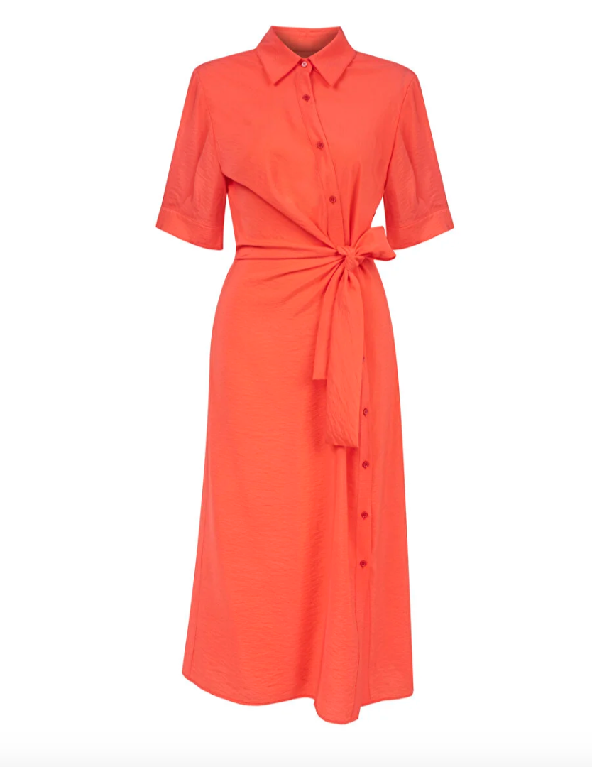 orange midi shirt dress Norah Boutique | Union Station, DC
