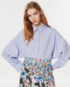 Woven striped oversized shirt