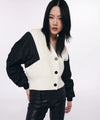 Cardigan with Technical Fabric Blend