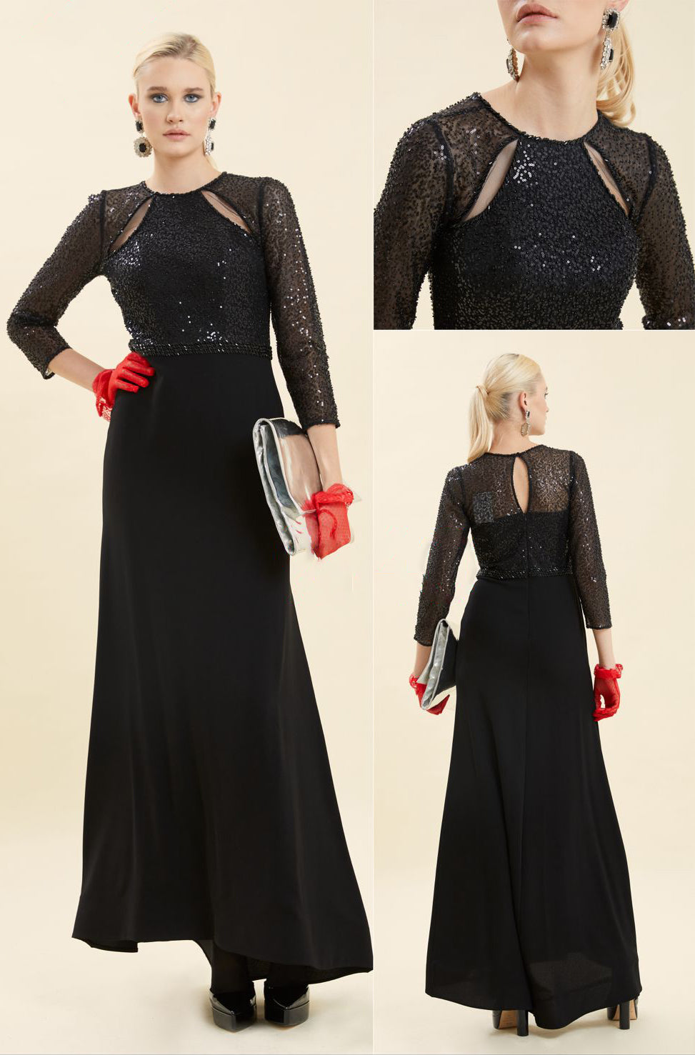 Midnight Elegance Gown 12 / Black Midnight Elegance Gown 12 / Black