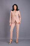 Soft Beige Double-Breasted Suit