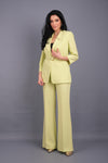 Soft Lemon Belted Suit