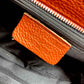 Orange Genuine Leather Women Bag