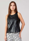Chic Sleeveless Black Blouse